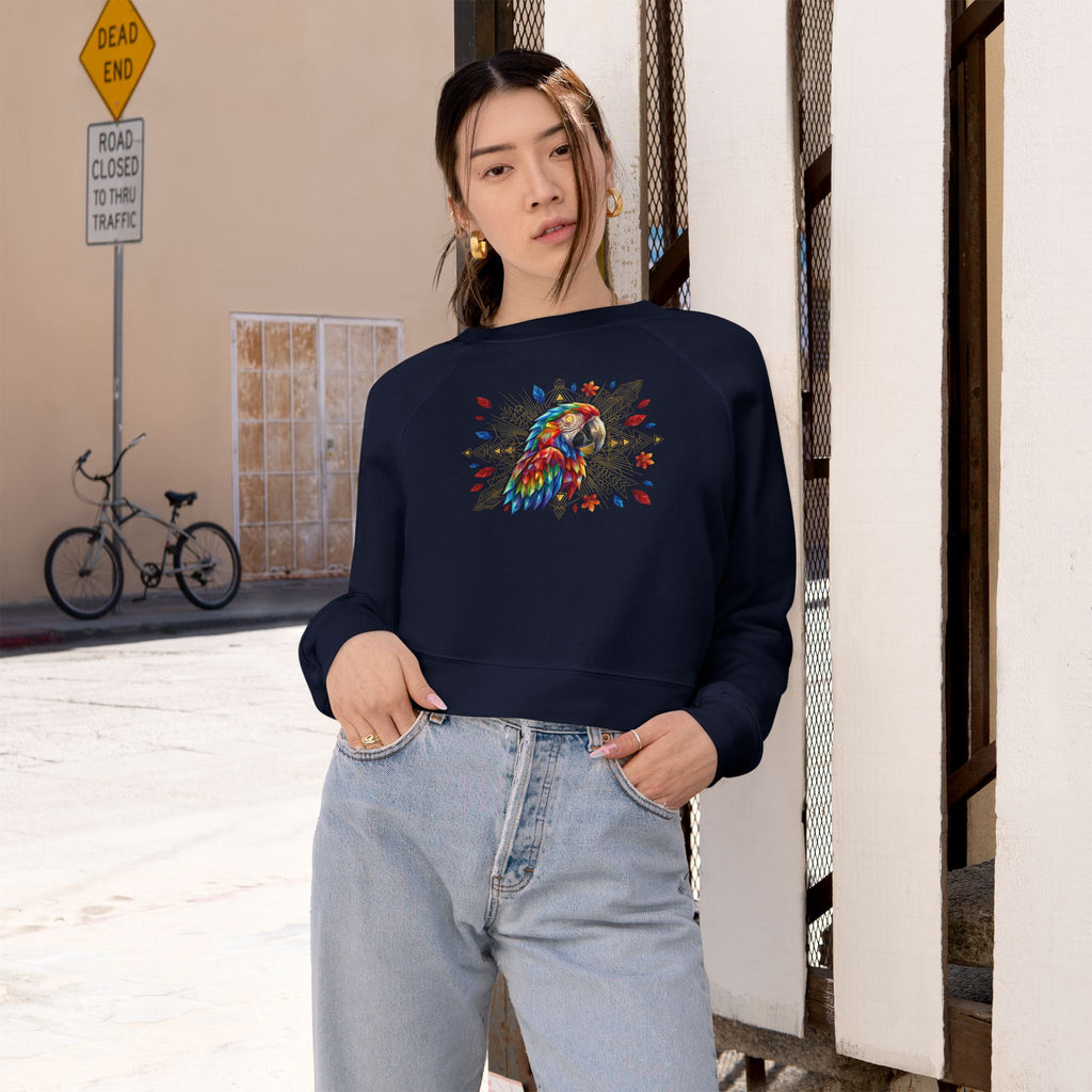 Celestial Guacamaya – Crop-Top Frequency Pullover