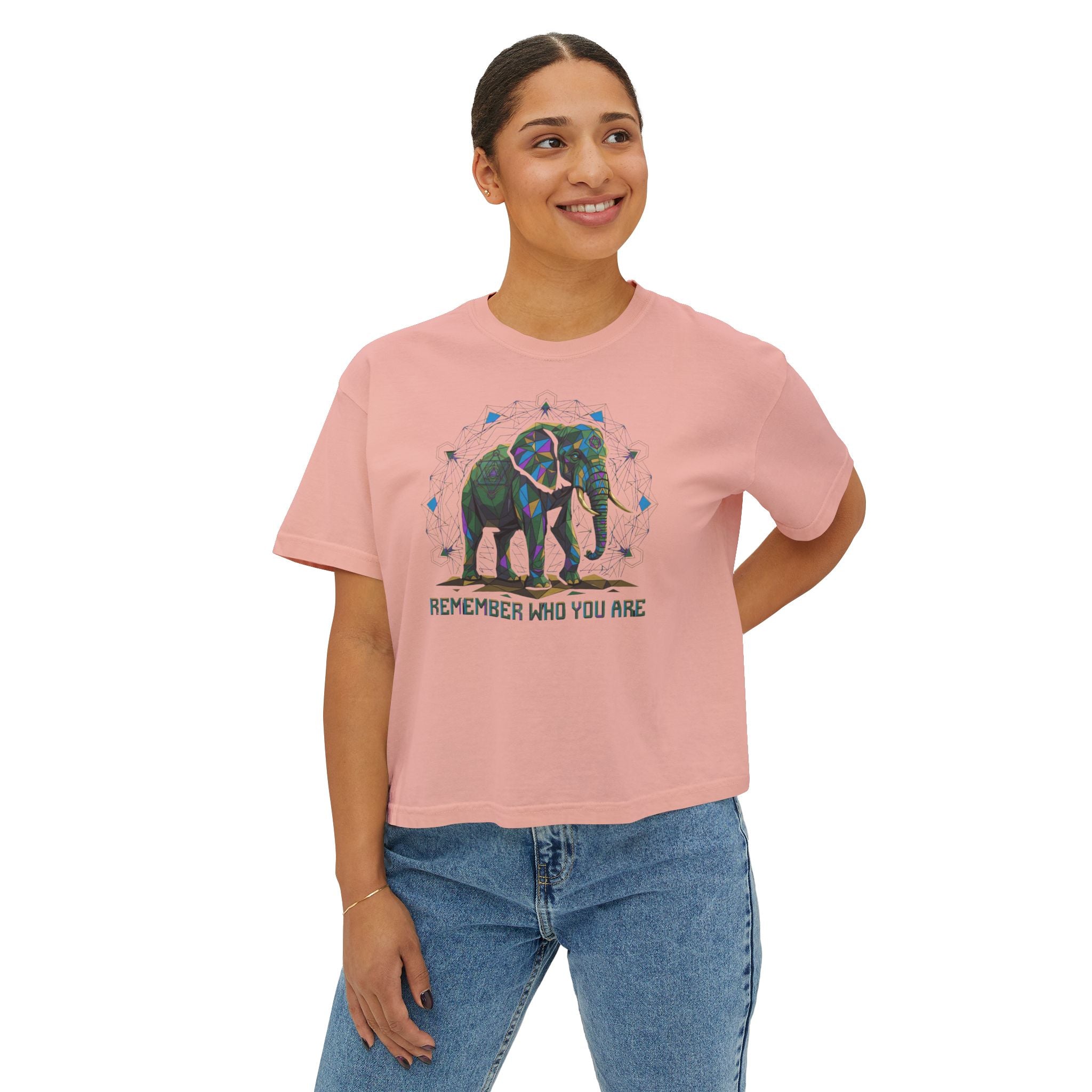 Remember Who You Are – Sacred Elephant Boxy Tee