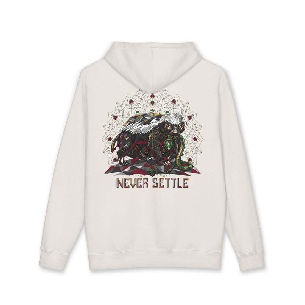 Never Settle – Sacred Honey Badger Hoodie