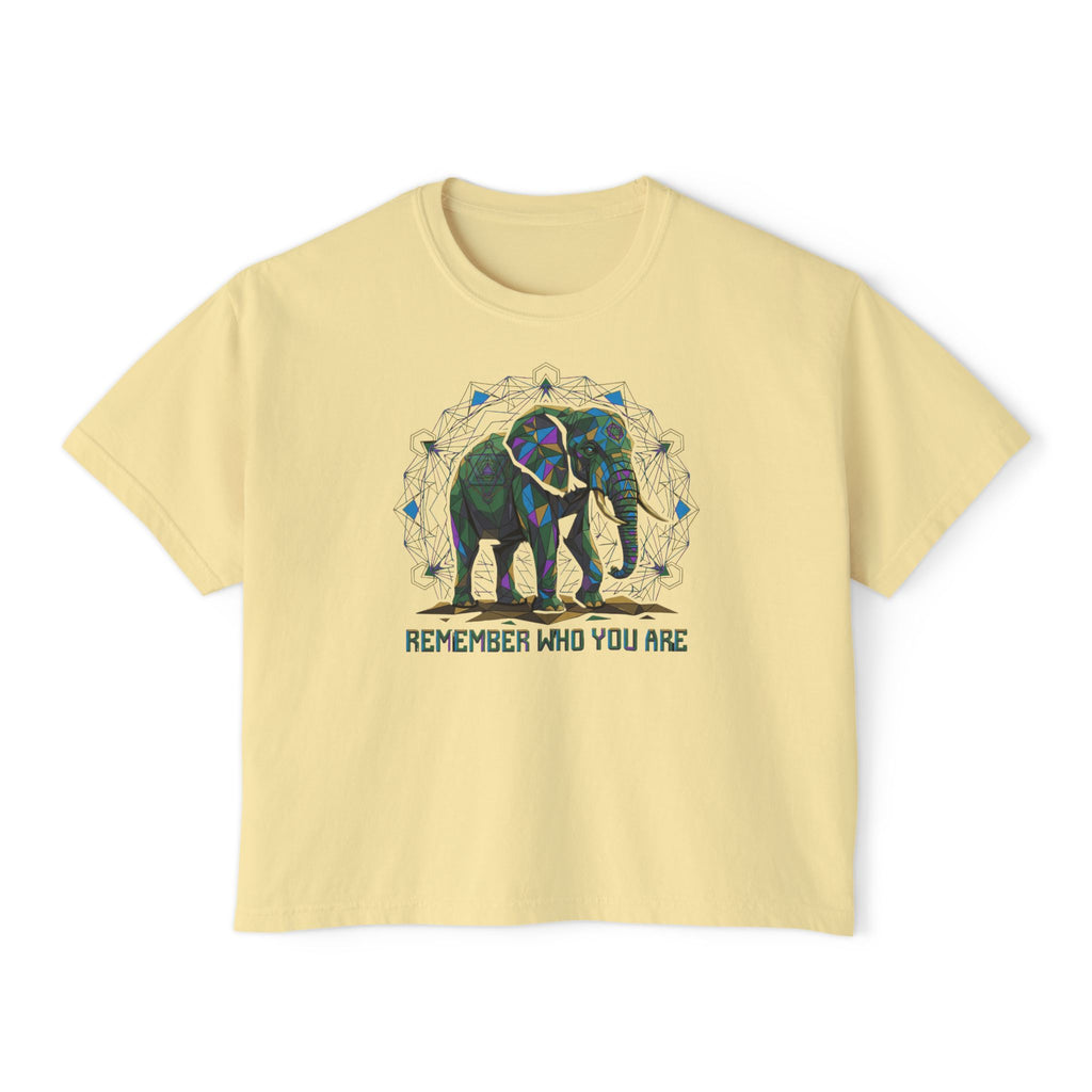 Remember Who You Are – Sacred Elephant Boxy Tee
