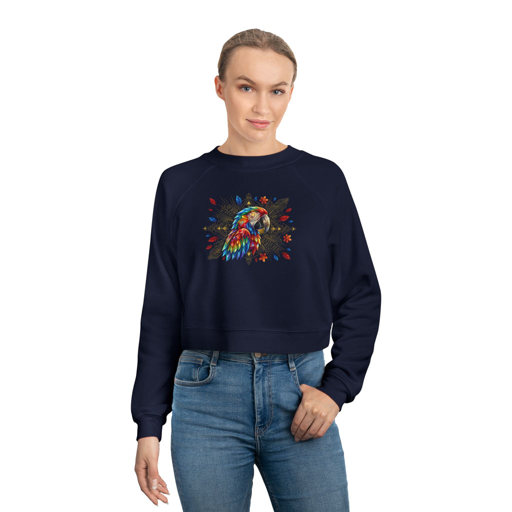 Celestial Guacamaya – Crop-Top Frequency Pullover