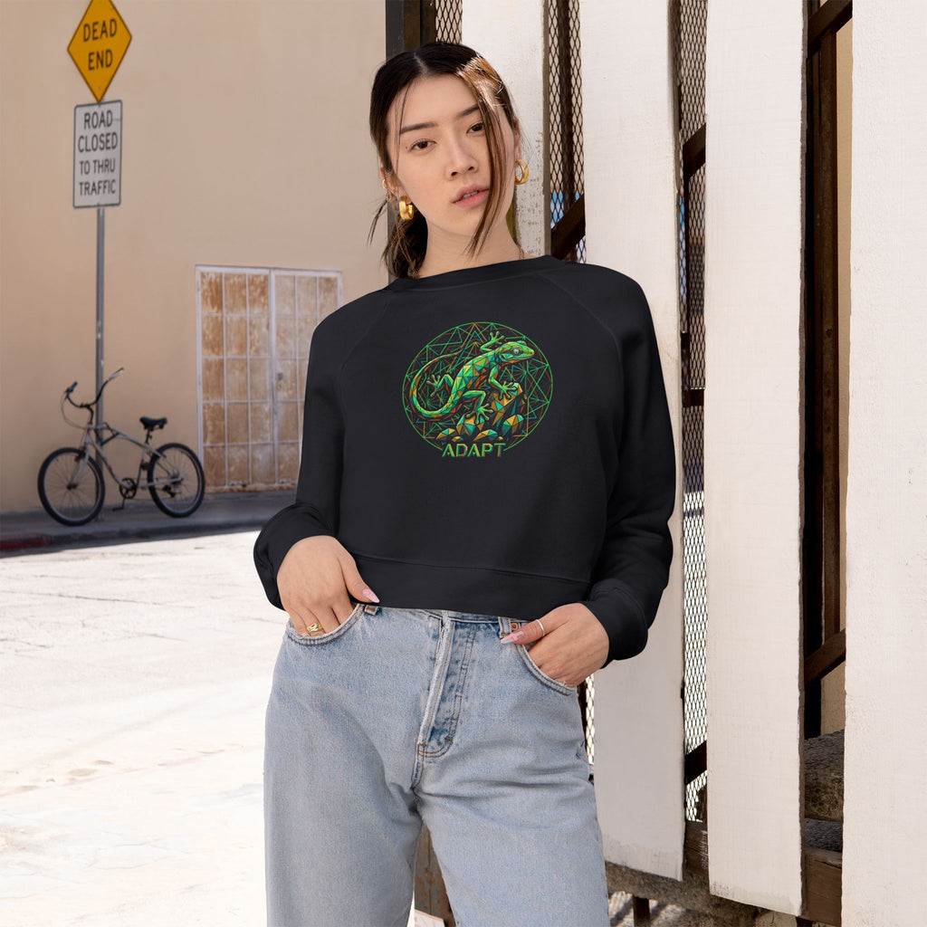 Adapt – Sacred Gecko Cropped Fleece Pullover