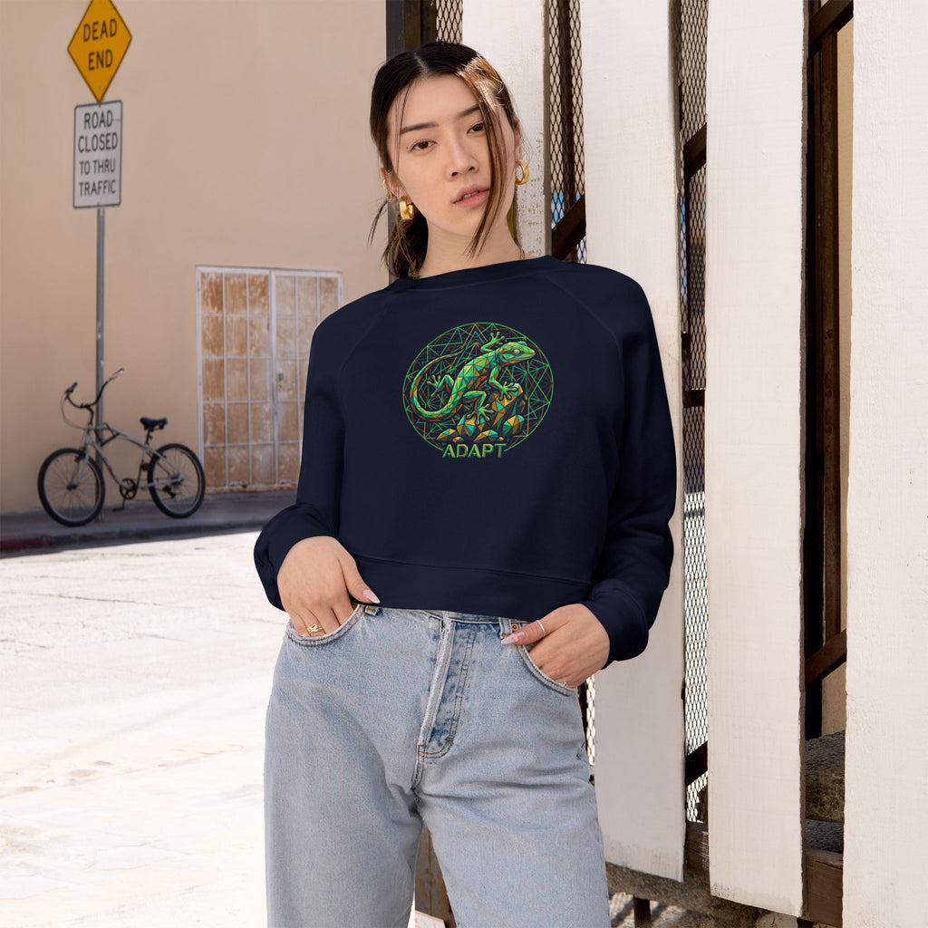Adapt – Sacred Gecko Cropped Fleece Pullover