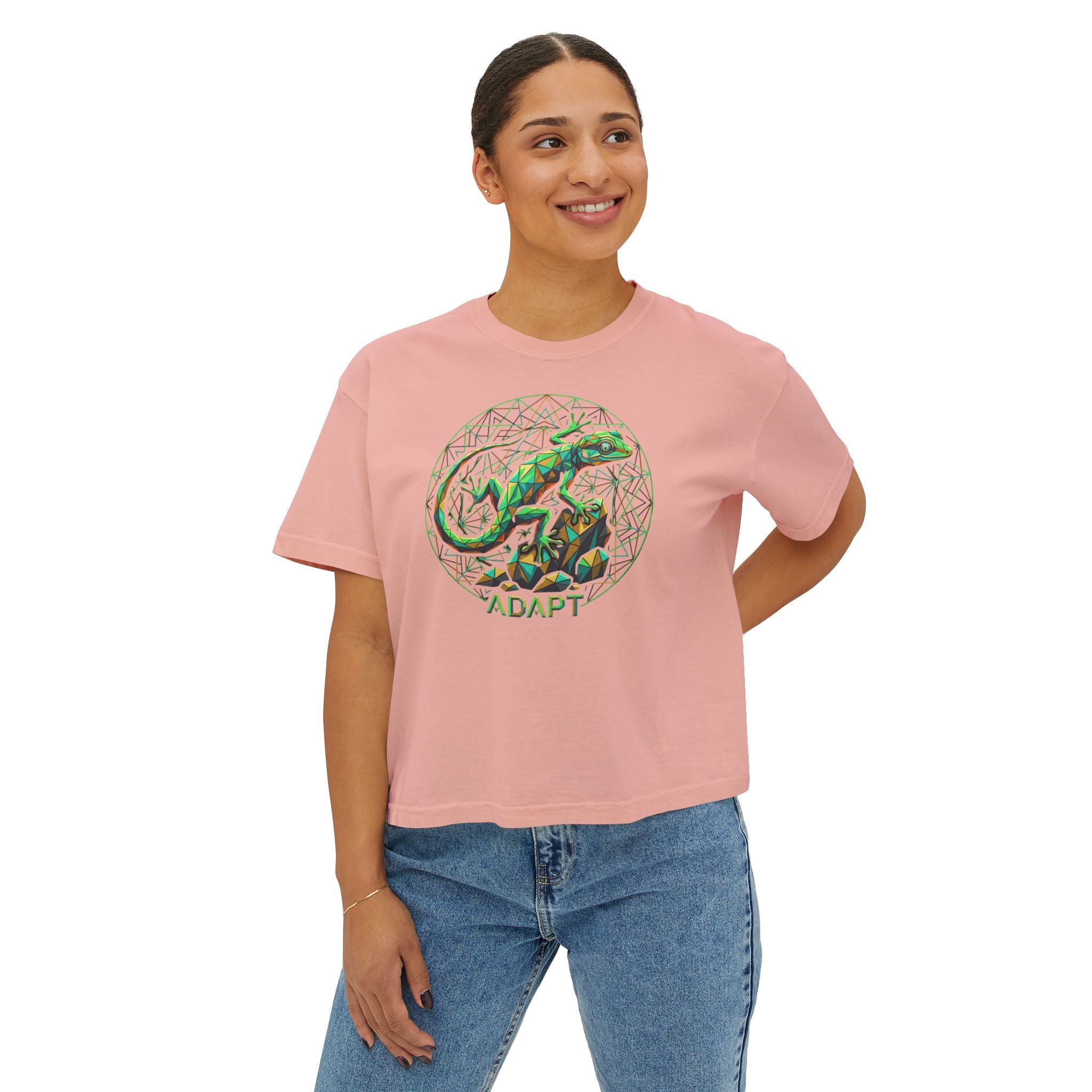 Adapt – Sacred Gecko Women’s Boxy Tee