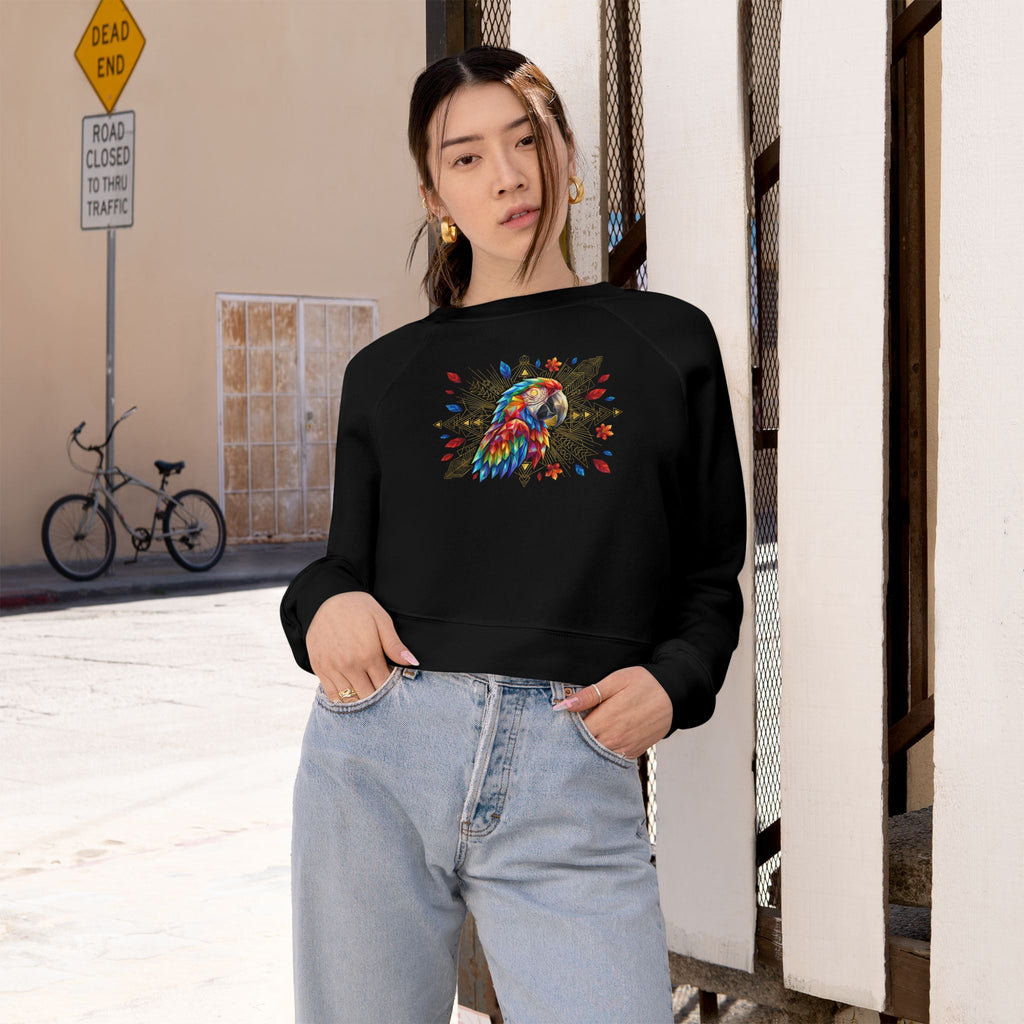 Celestial Guacamaya – Crop-Top Frequency Pullover