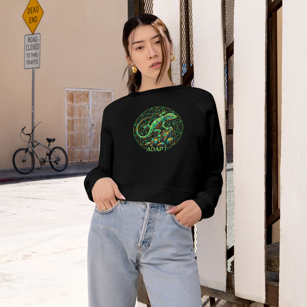 Adapt – Sacred Gecko Cropped Fleece Pullover