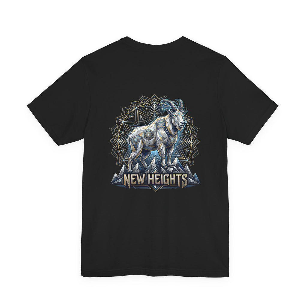 New Heights – Sacred Mountain Goat Tee (Front and Back)
