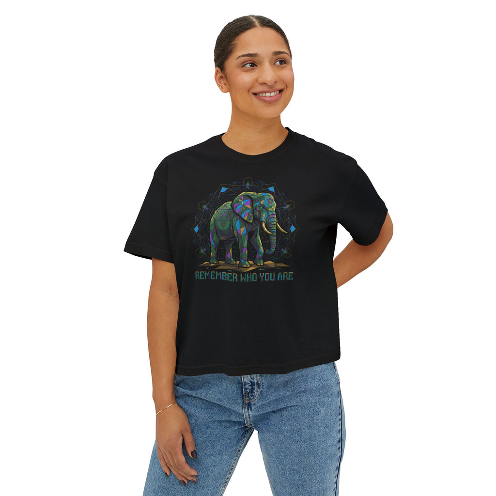 Remember Who You Are – Sacred Elephant Boxy Tee