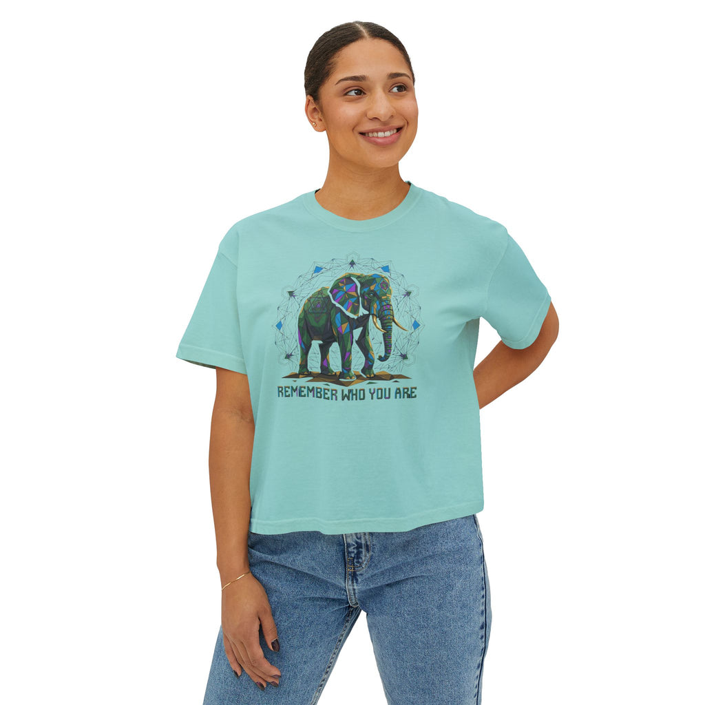 Remember Who You Are – Sacred Elephant Boxy Tee