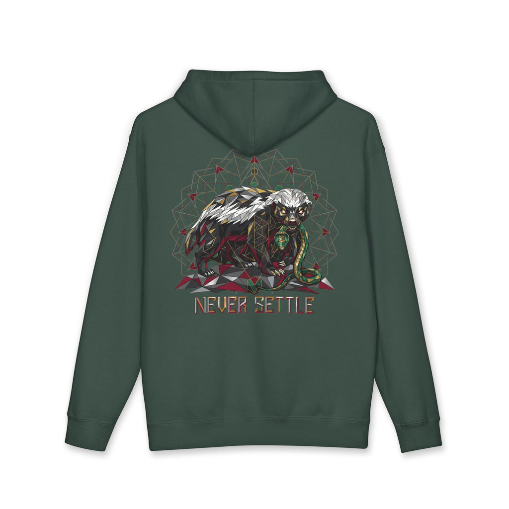 Never Settle – Sacred Honey Badger Hoodie