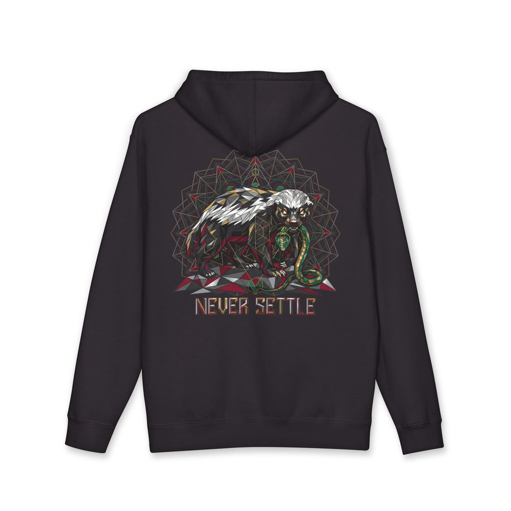 Never Settle – Sacred Honey Badger Hoodie