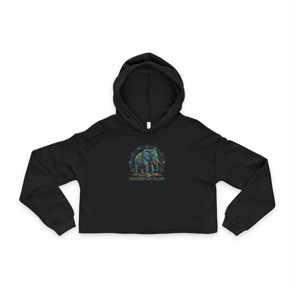 Remember Who You Are – Sacred Elephant Cropped Hoodie