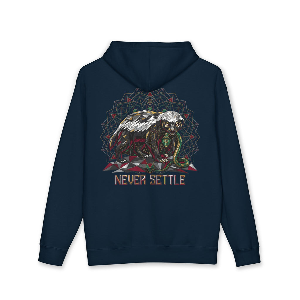 Never Settle – Sacred Honey Badger Hoodie