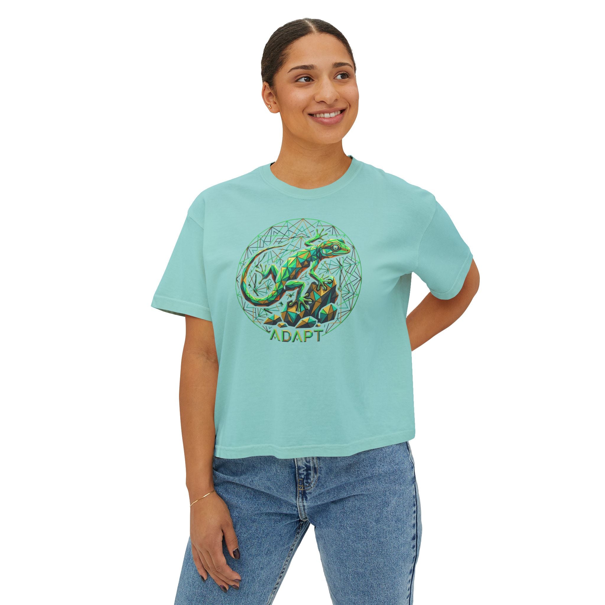 Adapt – Sacred Gecko Women’s Boxy Tee