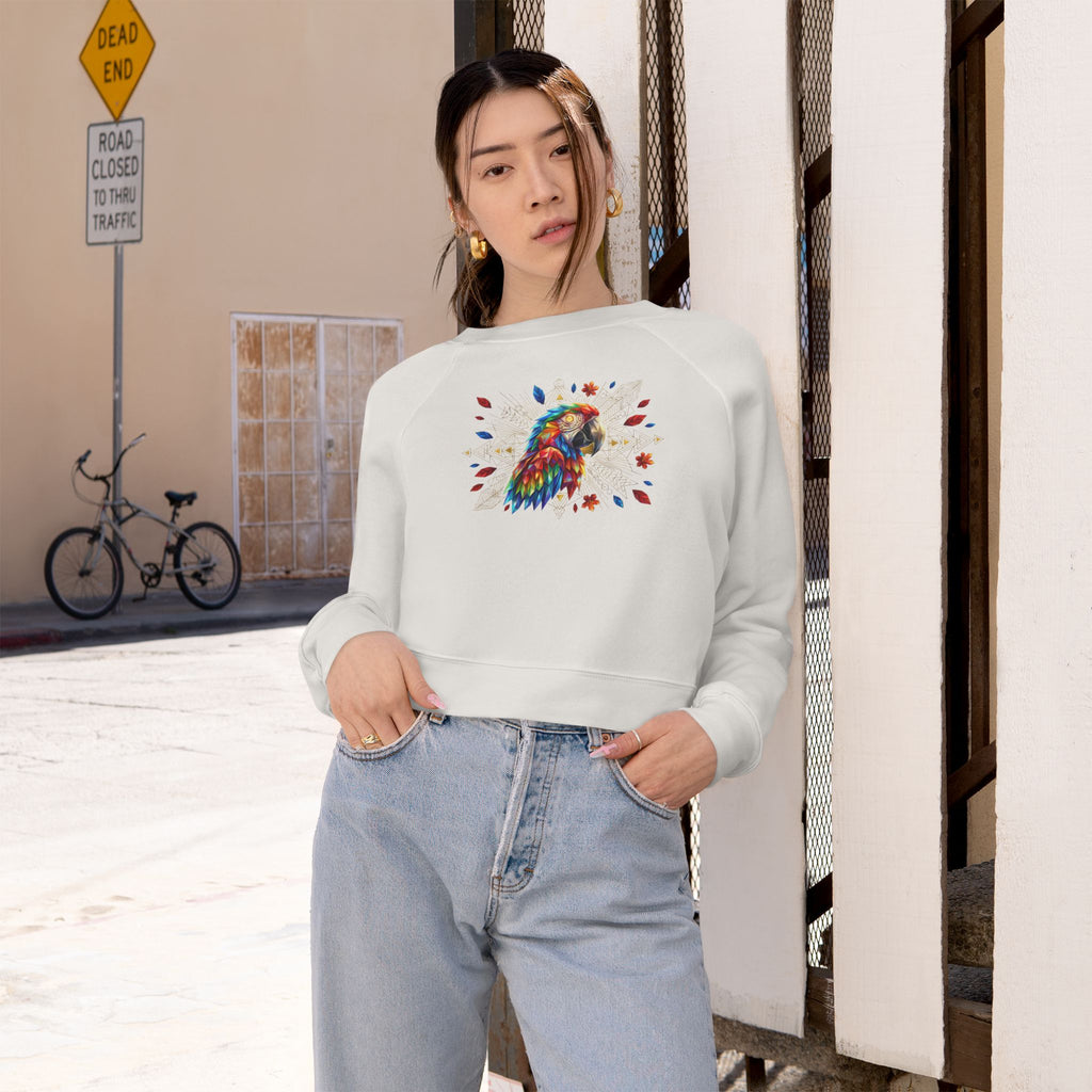 Celestial Guacamaya – Crop-Top Frequency Pullover