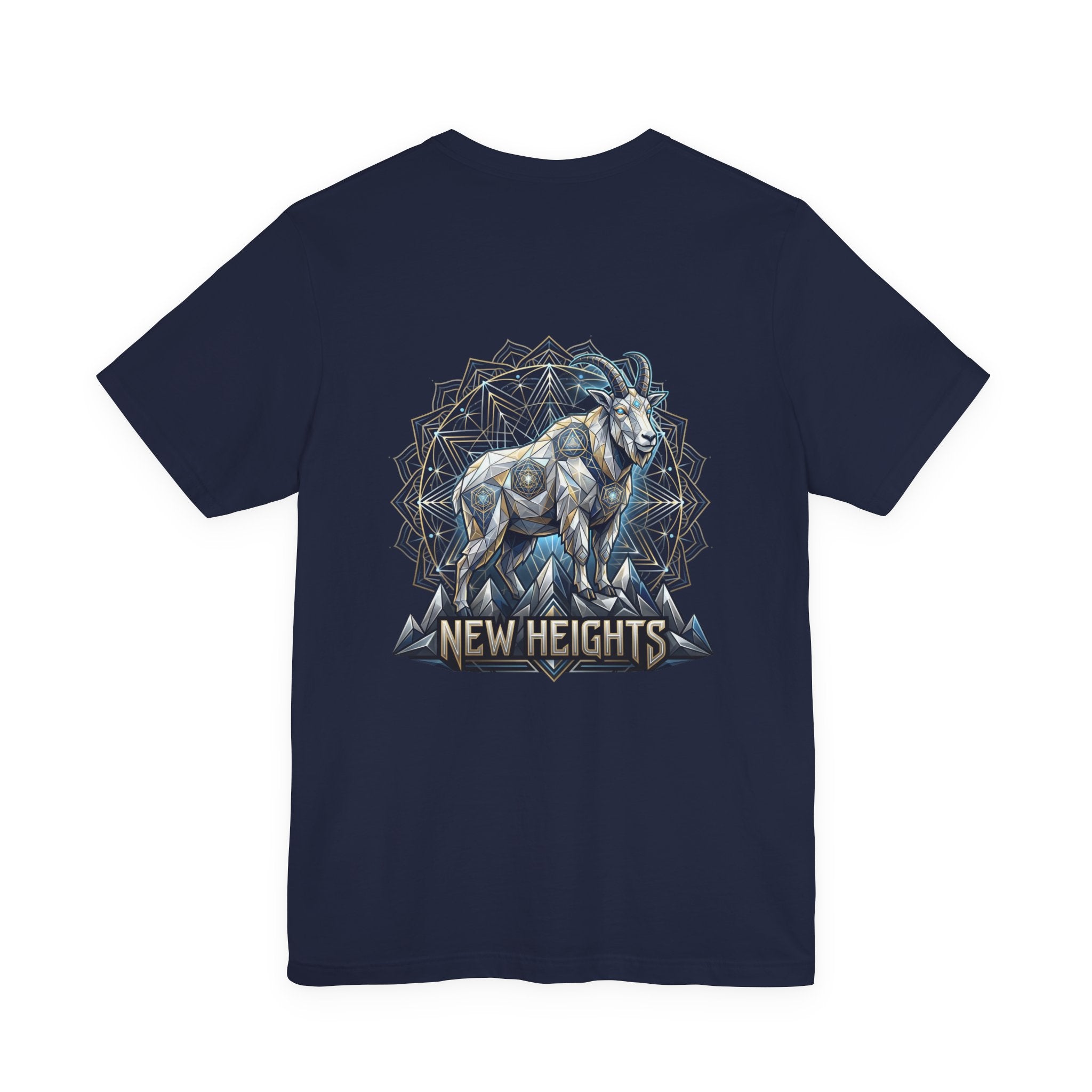 New Heights – Sacred Mountain Goat Tee (Front and Back)