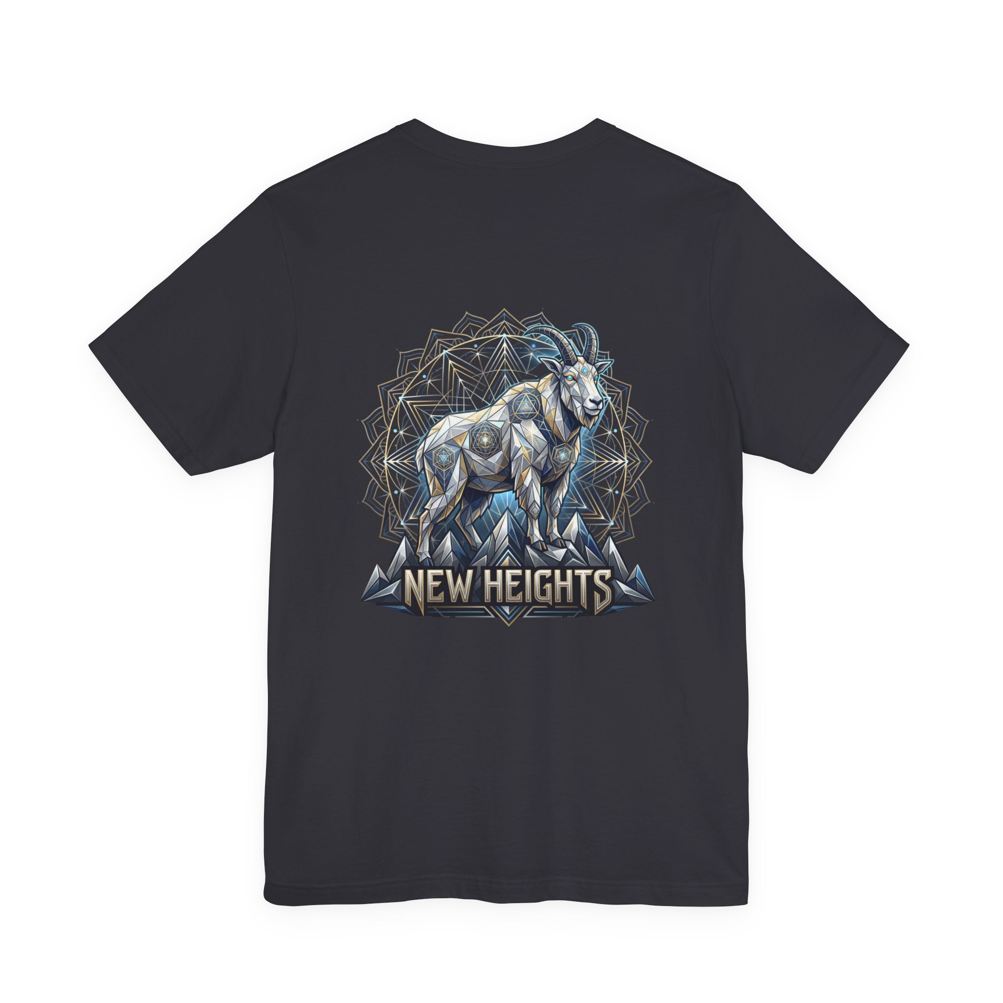 New Heights – Sacred Mountain Goat Tee (Front and Back)